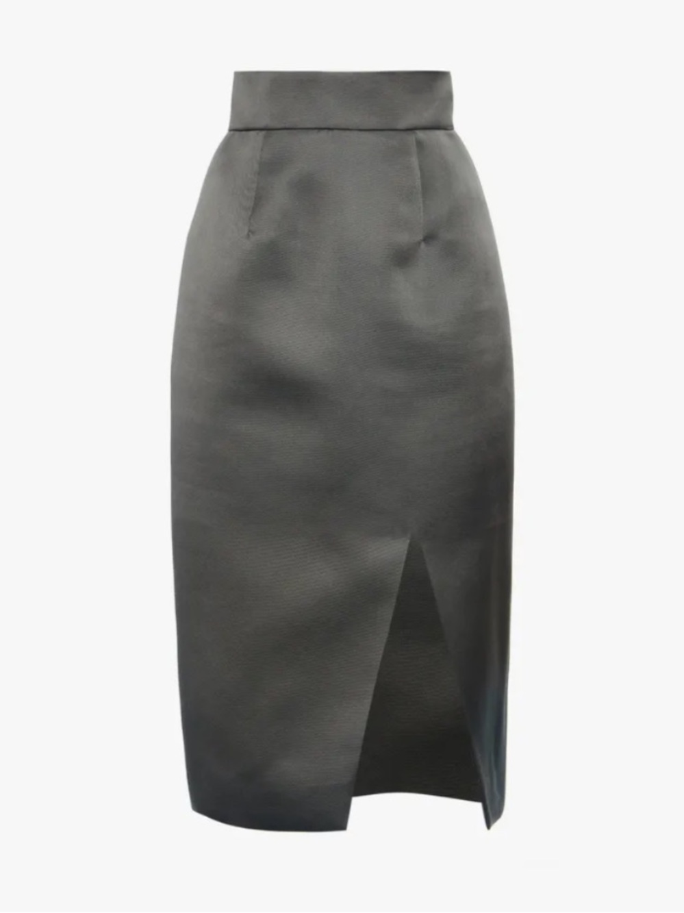 Miu Miu steel grey Pencil Skirt with Front Slit
